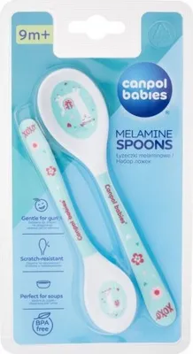 Produktbild von Canpol Babies Set: Melamin-Lffel, 2-teilig, Exotic Animals Design, Trkis