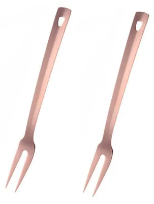 Produktbild von Fleischgabel Edelstahl Grillgabel 31 cm Roségold 2er Set