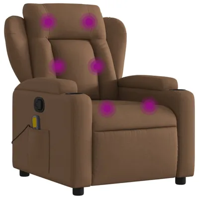 Produktbild von Massagesessel dkd-home-decor Stoff Braun 77 x 94,5 x 100 cm (B x T x H) mit manueller Liegefunktion und Vibrationsfunktion