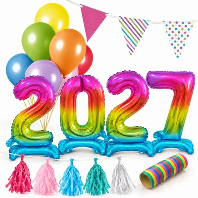 Produktbild von Silvester 2027 Partyset bunt Dekoration Party Deko