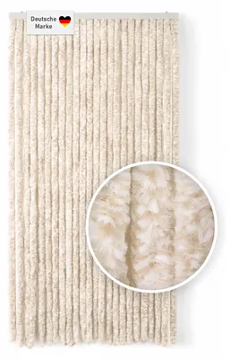 Produktbild von Flauschvorhang 100x200 cm beige-weiß, Fliegenschutz, Türvorhang