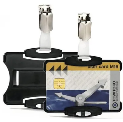 Produktbild von DURABLE Ausweishalter mit Clip für 1 Karte 25 St., 811801 schwarz