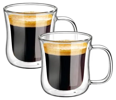 Image de Ensemble de 2 tasses à expresso en verre à double paroi