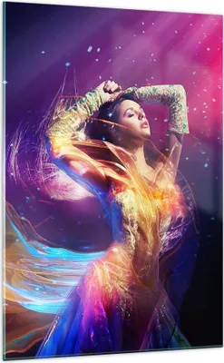 Produktbild von Bilder auf glas - Einteilig - Schönheit Disco Mode Make-up - 70x100cm - Glasbilder - Wandbilder - Bilder - Wanddekoration aus Glas - Glas Bilder - Wandbild auf Glas - GPA70x100-2143