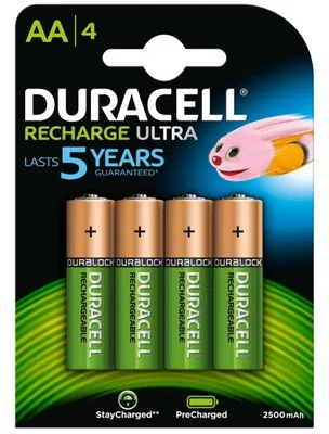 Imagen del producto de Duracell Pila Recargable HR6 AA 2500mAh Blister*4