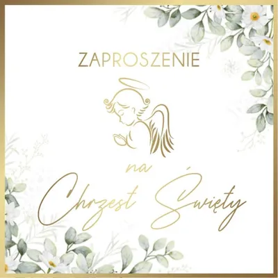 Zdjęcie produktu dla Zaproszenia Chrzest (10szt) - Armin Style