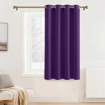 Zdjęcie produktu dla Zasłony gęste, z przelotkami, termoizolacyjne, fioletowe, wymiary: 180 cm wysokości x 140 cm szerokości