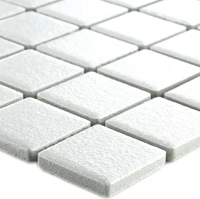 Produktbild von Keramik Mosaikfliesen Pilamaya Weiss Rutschhemmung R10 Q25