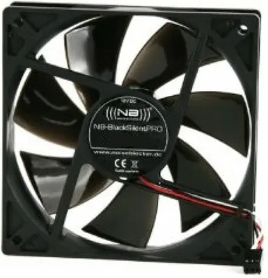 Produktbild von Noiseblocker BlackSilentPro PK2, Ventilator, 14 cm, 1200 RPM, 93 m³/h, Schwarz