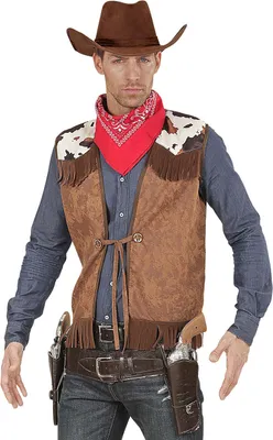 A man wearing a cowboy costume.
