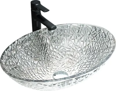 Obrázek produktu pro Mexen Goa skleněné umyvadlo na desku 50 x 36 cm, průhledné - 24085000