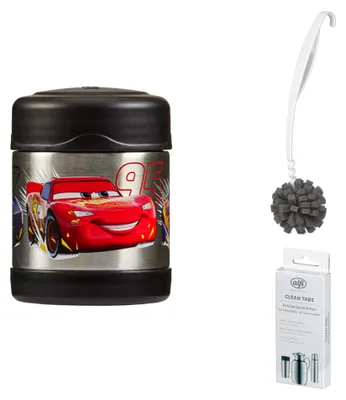 Zdjęcie produktu dla THERMOS FUNTAINER FOOD JAR DISNEY 0,30 l – Vorteilsset mit Reinigungsbürste CLEAN FIX 30 cm + CLEAN TABS (20 Stück)