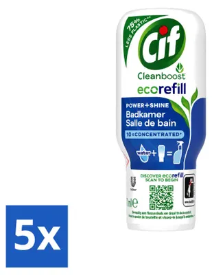 Produktbild von 5 x Cif Power & Shine Badreiniger Nachfüller - 70 ml - Vorteilspackung - 5 Stücke