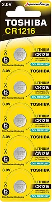 Obrázek produktu pro Lithiová baterie Toshiba CR1216 5 ks.
