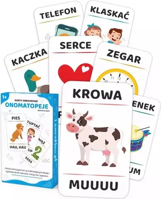 Zdjęcie produktu dla Karty obrazkowe - Onomatopeje 45 kart