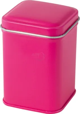 Produktbild von James Premium® Quadratische Stülpdeckeldose 44x44x60 mm aus elektrolytischem Weißblech, pink mit mattem Schutzlack
