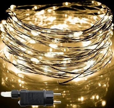 Obrázek produktu pro Vánoční venkovní dekorace Micro LED, 8 světelných efektů, 14 m, teplá bílá