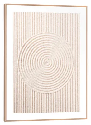 Produktbild von Wandbild Weiß Braun 30 x 40 cm Sandkreise