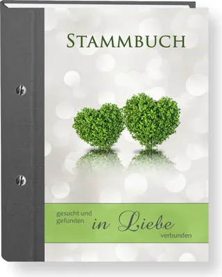 Produktbild von Stammbuch der Familie Tree grau Stammbücher A4 Familienstammbuch Trauung Stammbaum Hochzeits Trauung Herz Natur