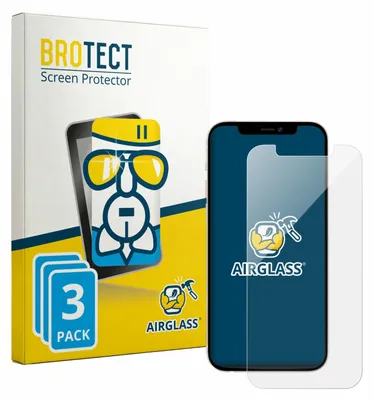 Produktbild von 3x BROTECT Schutzglas für Apple iPhone 12 / 12 Pro Schutzfolie Panzer Folie Glas Display Schutz klar