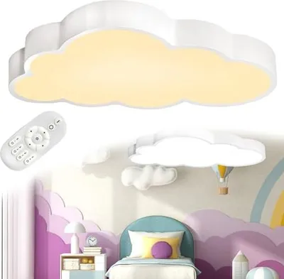 Obrázek produktu pro JOIEYOU LED stropní světlo Stmívatelné 48W stropní světlo Cloud LED Ultratenké 5cm akrylové svítidlo IP44 s dálkovým ovládáním do ložnice kuchyně kanceláře dětského pokoje