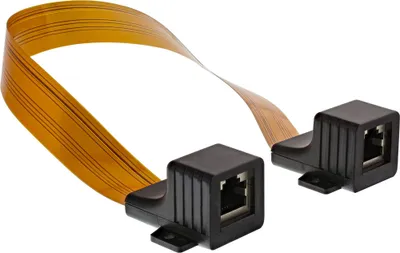 Immagine prodotto di InLine® 69991I Cavo patch finestra passante, 2x presa RJ45, non schermato, 0,3 m
