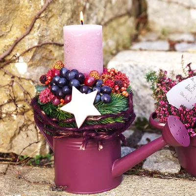 Produktbild von Vintage Deko Gießkanne Metall für Blumen und Pflanzen