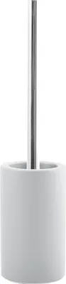 Image de Brosse à WC Spirella "Tube" Brosse à WC Garniture de WC en porcelaine blanche mate