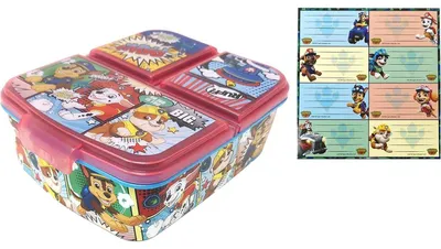 Productafbeelding van Lunchbox voor kinderen, met compartimenten, naamlabel, Paw Patrol design