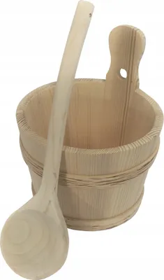 Produktbild von Eimer Skopke für Sauna 5l + Schöpfkelle Holzwanne