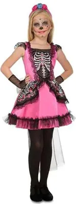 Produktbild von Mom Skelettmädchen-kostüm Rosa 5-6 Years Kinder Rosa 5-6 Years