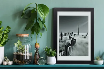 Produktbild von Bild 20x30 MDF-Rahmen, Wandkunst Wolkenkratzer