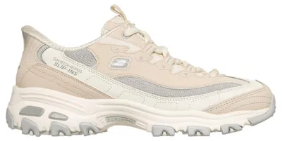 Produktbild von Skechers Damen-Sneaker-Slipper SLIP-INS D'LITES - SMOOTH NOS Beige-Weiß-Silber-Grau, Farbe:beige/schlamm, EU Größe:371/2