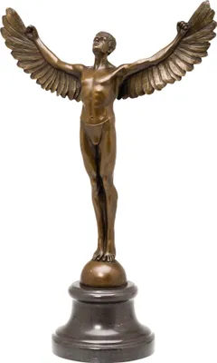 Produktbild von Bronze Ikarus Mann Akt Erotik Bronzefigur Bronzeskulptur Figur antik Stil