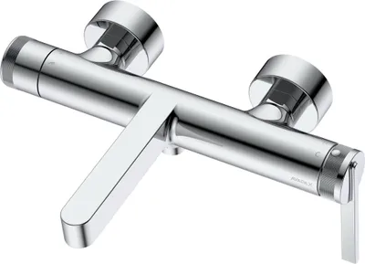 Obrázok produktu pre Avapax | Nástenná batéria do kúpeľne – lesklý chróm – mosadz – s prepínačom sprchy – model Aurevo Abau2111h1