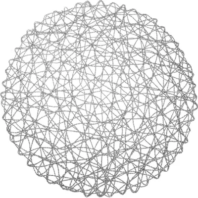 Image de Set de table rond gris en papier, diamètre 35 cm