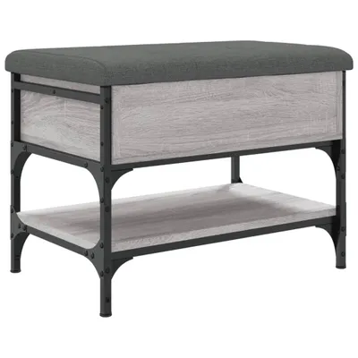 Image de Banc à chaussures sonoma gris 62x42x45 cm bois d'ingénierie