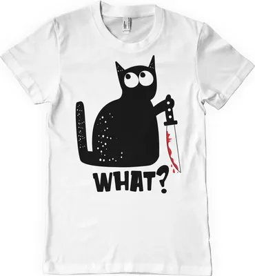 Produktbild von Cat Say What T-Shirt - Large - White