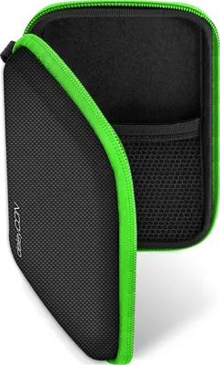 Produktbild von deleyCON Navi Tasche Navi Case Tasche für Navigationsgeräte - 4,3 Zoll & 5 Zoll (14,6x9,3x3,4cm) - Robust Stoßsicher 2 Innenfächer - Grün