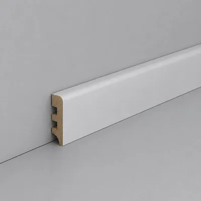 Produktbild von Sockelleiste weiß 19 x 70 MDF lackiert RAL 9010 Kabelkanal