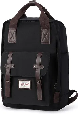 Productafbeelding van Famanu rugzak, lichtgewicht, casual, waterafstotend, 14 inch, geschikt voor scholieren, zwart