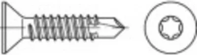 Obrázek produktu pro Toolcraft 141553 Samovrtný šroub Šroub 4,2 mm Pozinkovaná ocel 13 mm 1000 ks