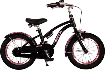 Produktbild von Volare Miracle Kinderfahrrad - Mädchen - 14 Zoll - Mattschwarz - Prime Collection