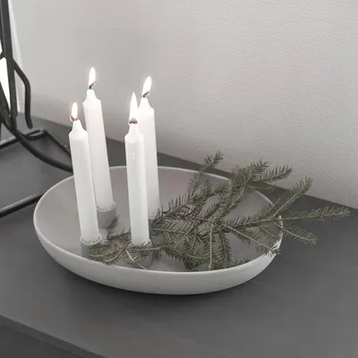 Produktbild von Storefactory Kerzenhalter GULLHOLMEN grau Keramik | 33x22x6 cm