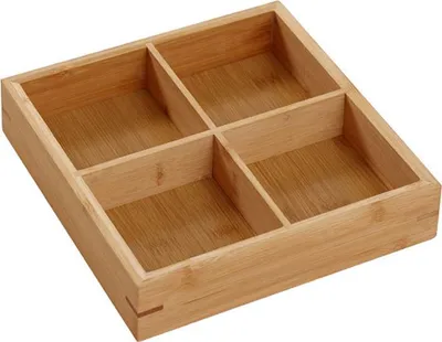 Image de Plateau en bois compartimenté pour restaurants hot pot, assiettes à sushis, 4 pièces