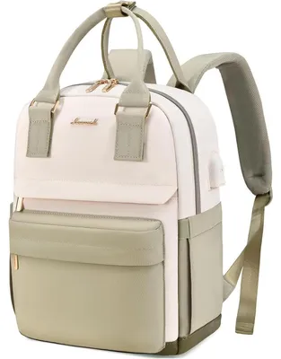 Productafbeelding van Damesrugzak, mini, waterdicht, 2-in-1, 13,3 inch, groen & beige