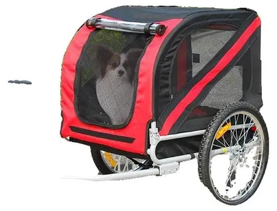 Obrázek produktu pro Přívěs za kolo, univerzální design, odolný materiál, červená barva