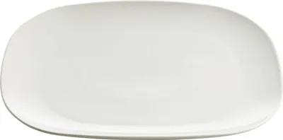 Produktbild von Maxwell & Williams Bisou Platte, Kuchenplatte, Desertplatte, abgerundet, 37,5cm x 28cm, Porzellan, Weiß, P73037