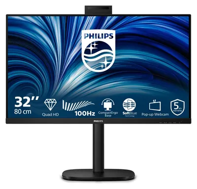 Produktbild von Philips 32B2U3601H - 3000 Series - LED-Monitor - 81.3 cm (32") (31.5" sichtbar) - 2560 x 1440 QHD @ 100 Hz - IPS - 1000:1 - HDMI, DisplayPort, USB-C - Lautsprecher - Schwarz