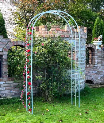 Produktbild von DanDiBo Rosenbogen Verzinkt Massiv 120 cm Torbogen 96523 Wetterfest Rundbogen Volleisen Rankhilfe Gartenbogen Feuerverzinkt